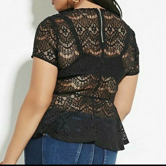 Lace Peplum top - Picture 4 of 4